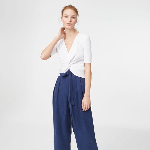 Club Monaco White Crop Top - Picture 1 of 4